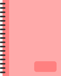 Caderno volta às aulas png fundo transparente rosa