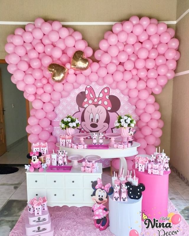 Decoração festa Minnie rosa