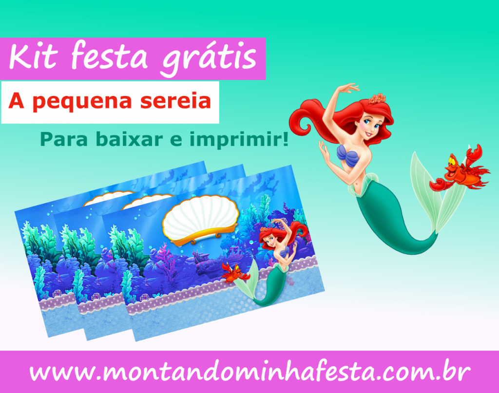 Kit festa A pequena sereia