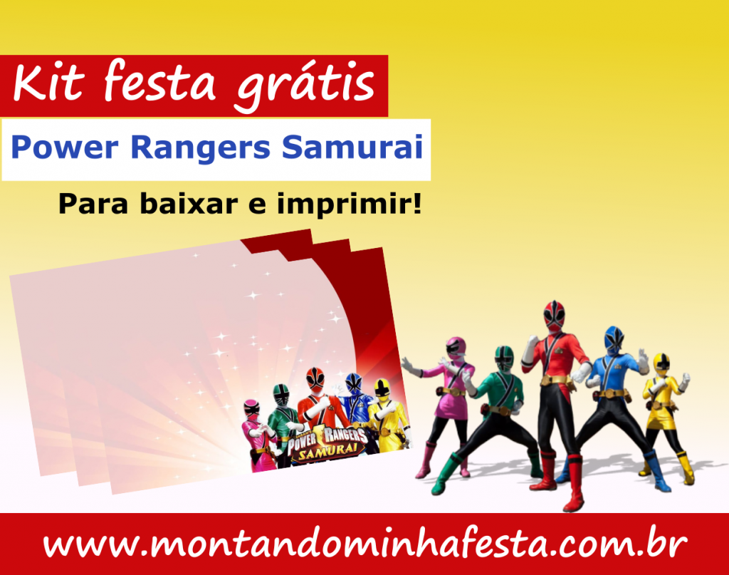 Banner Kit festa Power Rangers Samurai