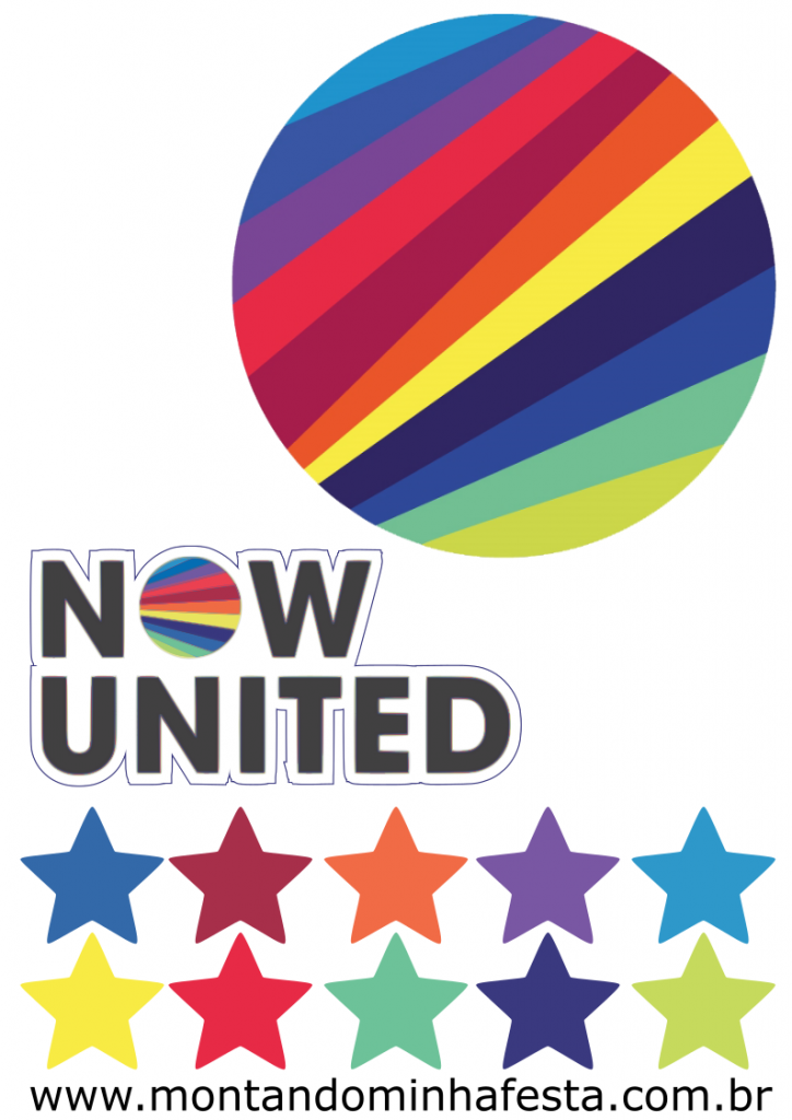 Topo de bolo Now United para imprimir - Montando Minha Festa