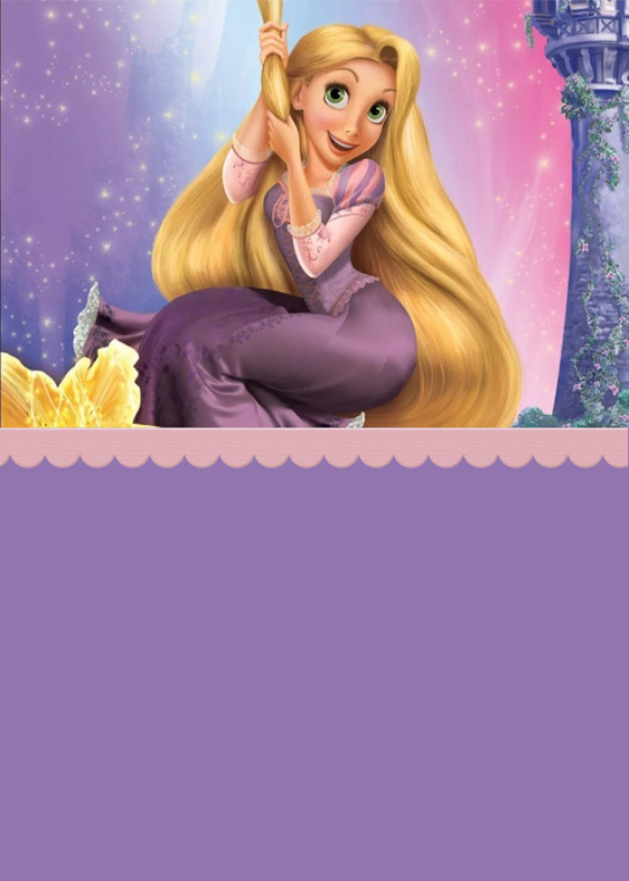 Convite festa Rapunzel para imprimir